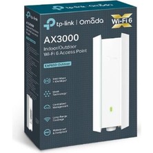 TP-Link Tp-Lınk Omada EAP650-OUTDOOR AX3000 Dual Band Wıfı6 1xgbıt RJ45 574MBPS/2.4GHZ/2402MBPS/5GHZ Access Poınt (Adaptörlü)