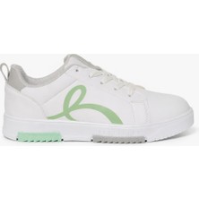 Walksmooth Kadın Beyaz Sneaker Günlük Spor Ayakkabı Hafif Rahat Ortopedik Taban