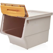 Motek Bambu Tekerlekli Organizer 12lt te