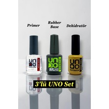 UNO 3'lü Set Protez Tırnak Hazırlık Seti Primer Dehidratör Rubber Base UNO Nail Prep
