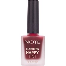2 Adet Note Flawless Happy Tint Lip & Cheek Dudak ve Yanak Renklendirici Likit Allık 02 Wild Cherry