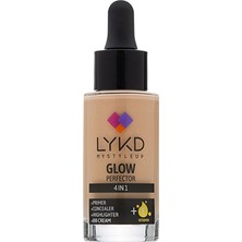 4 Adet Lykd Glow Perfector 4'ü 1 Arada Fondöten Light