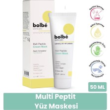 5 Adet Bolbe Dolgunlaştırıcı, Onarıcı ve Elastikiyet Arttırıcı Multi Peptit Kompleksli Krem Yüz Maskesi 50 ml