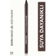 Flormar Extreme Tattoo Ekstra Kalıcı Mat Jel Göz Kalemi 002 Walnut