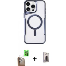 Marsilyan™- iPhone 16 Pro Max Kılıf Yadigar Klasik Özel Seri - Siyah Bilvis Hayalet Cam Ekran Koruyucu + Raze Metal Kamera Lens - Cltm