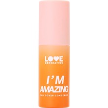 2 Adet Love Generation Full Cover Kapatıcı I'm Amazing 03 Almond Cream - High-Coverage Liquid Concealer