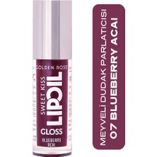 4 Adet Golden Rose Sweet Kiss Lip Oil Gloss Dudak Parlatıcısı No: 07 Blueberry Acai