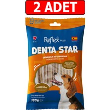 Reflex Plus Denta Star Çiğnemelik Diş Çubukları 2ADET 180GR Diş Sağlığı Destekleyici Orta Irk Köpek Ödül Maması