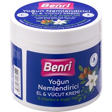 5 Adet Benri Argan Yağlı Yoğun Nemlendirici El & Vücut Kremi 500 ml