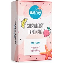 4 Adet Balmy Çilekli Limonata Esanslı Katı Sabun 110 gr