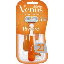 3 Adet Gillette Venus Riviera 3 Bıçaklı Kullan At Kadın Tıraş Bıçağı 2'li