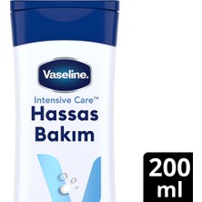 3 Adet Vaseline Vücut Losyonu Hassas Bakım Kuru Çok Kuru ve Hassas Ciltler Için 200 ml