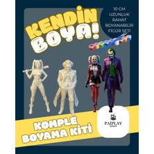 Paiplay Joker ve Harley Quinn - Boyama Seti ve Joker And Harley Quinn Figürü 10CM