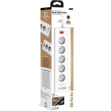 HiboTekno 3680W Akım Korumalı Priz 5 Priz Yuvası- 2 Adet Usb- 2 Adet Type C Hızlı Şarj - 3 Kademeli Gece Lambası - 2mt Kablo-