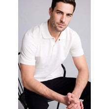 DeFacto Pamuklu Slim Fit Polo Yaka Pike Kısa Kollu Polo Tişört T5259AZ26SM