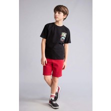 DeFacto %100 Pamuk Oversize Sweatshirt Kumaşı Şort Erkek Çocuk H2027A826SM