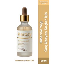 Biberiye Yağı & E Vitamini & Tatlı Badem Yağı Hızlı Uzama Destekli Saç Bakım Serumu Yoğun Saç Besleyici 50 ml