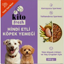 Kito Fresh Hindi Etli Köpek Yemeği %100 Taze İçerikli Mama 250 gr