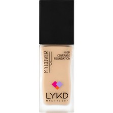 Lykd High Coverage Fondöten 166 Silk Ivory