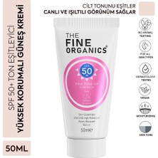 The Fine Organics Spf+50 Ton Eşitleyici Yüksek Korumalı Pembe Güneş Kremi 50 ml