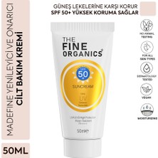 The Fine Organics SPF 50+ Yüksek Korumalı Yoğun Leke Karşıtı Güneş Kremi Tüm Cilt Tipleri İçin 50 ml