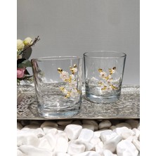 KirLinova Dal Çiçek Kahve Yanı Su Bardağı 190 ml 2li