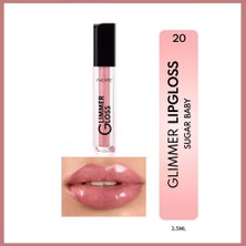 2 Adet Note Glimmer Gloss Işıltılı Nemlendirici Dudak Parlatıcısı 20 Sugar Baby