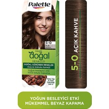2 Adet Palette Kalıcı Doğal Renkler Saç Boyası 5-0 Açık Kahve