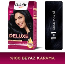 3 Adet Palette Deluxe Saç Boyası 1-1 Gece Mavisi