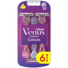 2 Adet Gillette Venus Renkli 3 Bıçaklı Kullan At Kadın Tıraş Bıçağı 4 + 2 Adet