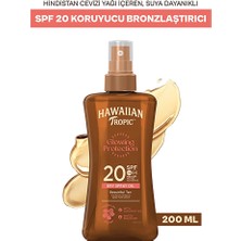 2 Adet Hawaiian Tropic Glowing Protection Dry Spray Oil SPF20 Koruyucu & Bronzlaştırıcı Yağ 200 ml