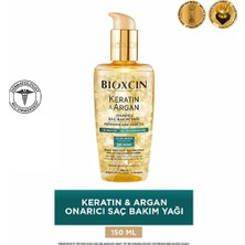 4 Adet Bioxcin Keratin & Argan Onarıcı Saç Bakım Yağı 150 ml