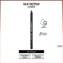 4 Adet Note Silk Tattoo Liner Suya Dayanıklı Ipeksi Jel Göz Kalemi 01 Midnight