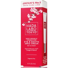 3 Adet Hada Labo Tokyo Göz ve Ağız Çevresi Kırışıklık Karşıtı Krem 15 ml