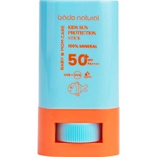 2 Adet Bade Natural %100 Doğal ve Mineral Filtreli 50+Spf Yüksek Korumalı Çocuk Güneş Koruyucu Stick 16 gr