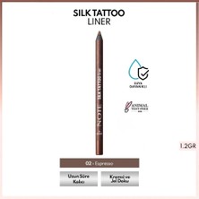 4 Adet Note Silk Tattoo Liner Suya Dayanıklı Ipeksi Jel Göz Kalemi 02 Espresso