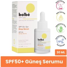 4 Adet Bolbe Spf+50 Sun Drop Yüksek Korumalı Leke Karşıtı ve Günlük Güneş Serumu 30 ml (Invisible Sun Fluid)