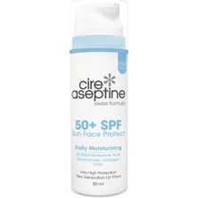 5 Adet Cire Aseptine Günlük Nemlendirme Daily Moisturizing 50+Spf Yüz Güneş Koruyucu Krem 50 ml
