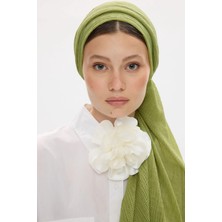 Lavin Scarfs Modal Krinkıl Müslin Fıstık Yeşili Şal
