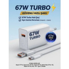 GUNKES 67W Hızlı Şarj Kısa Devre ve Yüksek Voltaj Korumalı Type C Şarj Adaptörü