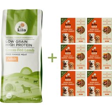 Kito Yetişkin Köpek Maması 2,5 kg + Kuzu Etli Kito Fresh x 6
