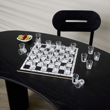 Karaca King Shot Bardaklı Satranç Seti Şeffaf