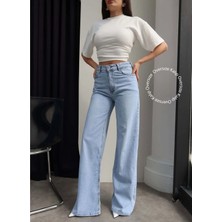 Esra Helvacı Yüksek Bel Geniş Paça Jean