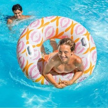 intex Tutmalı Desenli Simit - Sonsuzluk Desenli Şişme Renkli Simit - Renkli Deniz Simidi - Desenli Simit - Şişme Deniz Simidi 114 Cm.