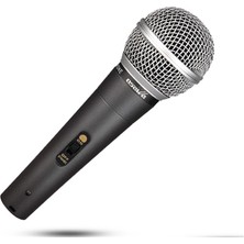 Osawa Osw-58 Kablolu El Mikrofonu Siyah - Gümüş Renkli Dinamik Mikrofon Bağlantı Kablolu