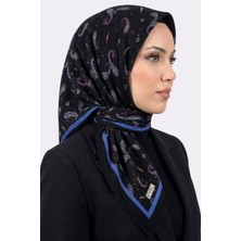 Hadiora Kadın Siyah Şal Desenli Caz Eşarp