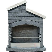 Büzsan Barbekü Hazır Beton Barbekü Tezgah Üstü Antrasit Gri Model