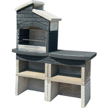 Büzsan Barbekü Beton Barbekü Antrasit Gri Masalı Mangallık 70 Lik