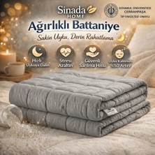 Sinada Home Ağırlıklı Pamuk Saten Battaniye 155*215 6 kg