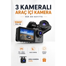 Seyutech Araç Içi Hd Kamera 3 Kameralı Wifi Özellikli 1080P Full Hd Gece Görüşlü G-Sensör Dashcam Y15